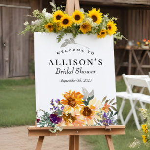 Boho bloem bruiloft feest welkom bord poster