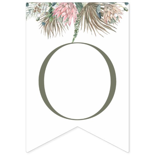 Boho Bloem Bunting Flag Banner (Tweede vlag)