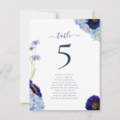 Boho bloem Huwelijk Tafel Nummer Grafiek (Voorkant)