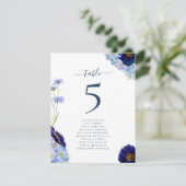 Boho bloem Huwelijk Tafel Nummer Grafiek (Staand voorkant)