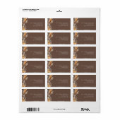 Boho Bloem Minimaal Bruin Etiket (Full Sheet)