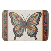 Boho bloem paisley frame vlinder badmat (Voorkant)