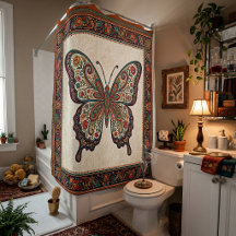 Boho bloem paisley frame vlinder