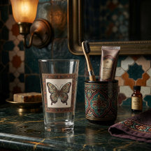 Boho bloem paisley lijst vlinder badkamer