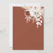 Boho bloem terracotta tafelnummers (Achterkant)