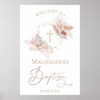 boho bloemen Baptisme welkomstteken