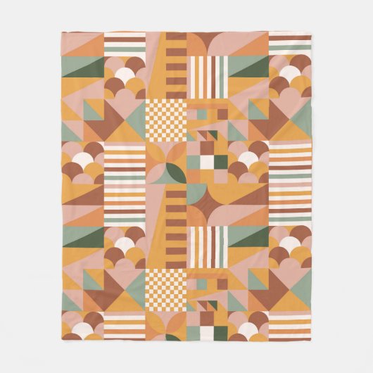 Boho Bloemen Bloemen Fleece Deken (Voorkant)