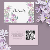 Boho Bloemen Blush Roze Bruiloft Details Informatiekaartje