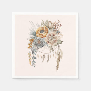 Boho Bloemen Boeket en Dreamcatcher Servet