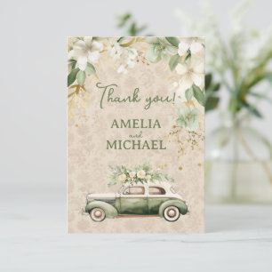 Boho Bloemen Botanische Bruiloft Bedankkaart