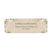 Boho Bloemen Botanische Bruiloft Etiket (Voorkant)