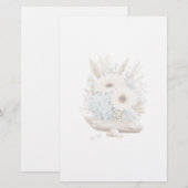 Boho bloemen briefpapier (Voorkant / Achterkant)