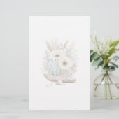 Boho bloemen briefpapier (Staand voorkant)