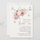 Boho Bloemen Bruids Thee Brodal Douche Kaart (Voorkant)