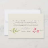 Boho bloemen bruiloft bedankkaart (Achterkant)