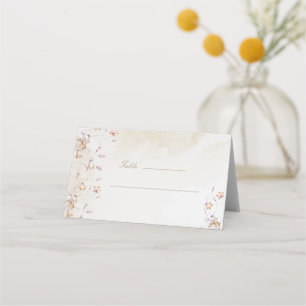 Boho Bloemen Bruiloft Plaatskaart