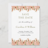 Boho Bloemen Bruiloft Save The Date (Voorkant)