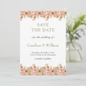 Boho Bloemen Bruiloft Save The Date (Staand voorkant)