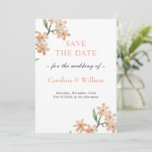 Boho Bloemen Bruiloft Save The Date (Staand voorkant)