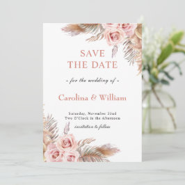 Boho Bloemen Bruiloft Save The Date