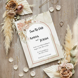 Boho Bloemen Bruiloft Save the Date
