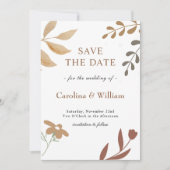 Boho Bloemen Bruiloft Save The Date (Voorkant)