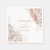 boho bloemen bruiloft servet (Voorkant)