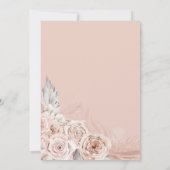 Boho bloemen bruiloft uitnodiging (Achterkant)