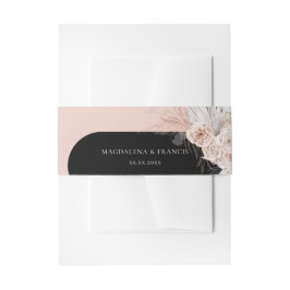 boho bloemen bruiloft uitnodigingen wikkel