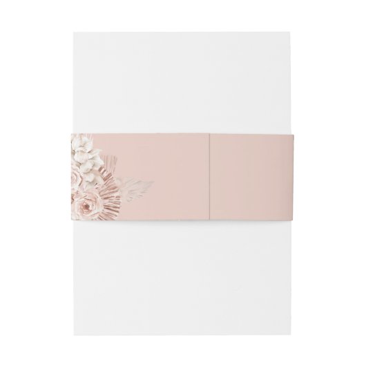 boho bloemen bruiloft uitnodigingen wikkel (Achterkant Voorbeeld)