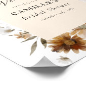 Boho Bloemen Bruiloft Welcome Poster (Hoek)