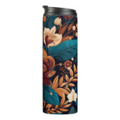Boho Bloemen Chic Classy Thermische Tumbler Thermosbeker (Geroteerd rechts)