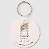 Boho Bloemen en Dreamcatcher - Zakelijk Sleutelhanger (Voorkant)