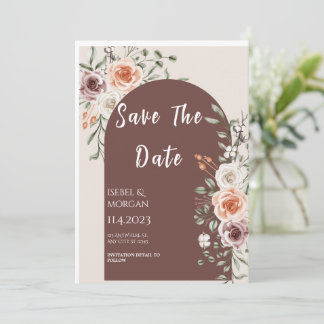 Boho Bloemen Fête Bruiloft Uitnodiging Kaart