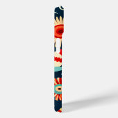 Boho Bloemen Groen Rood Gepersonaliseerde Foto Case-Mate iPhone Case (Achterkant / Rechts)