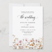 Boho Bloemen Herfst Bruiloft Kaart (Voorkant)