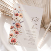 Boho Bloemen Herfst In Liefde Bruids Douche Uitnod Kaart