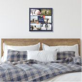 Boho Bloemen - Huwelijksfotocollage Canvas Afdruk (Insitu (Slaapkamer))