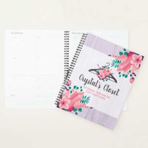 Boho Bloemen Kledinghangers Kast Mode Boetiek Planner