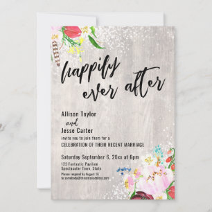 Boho Bloemen Lichten Rustic Hout Gelukkig Tot In D Kaart