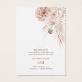 Boho-bloemen met een kaart (Achterkant)