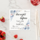 Boho bloemen minimalistische bruiloft cocktail servet (Insitu)