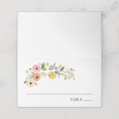  Boho Bloemen Naam Plaats Kaarten (Buitenkant ongevouwen)