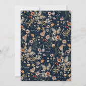 Boho Bloemen Navy Save The Date (Achterkant)