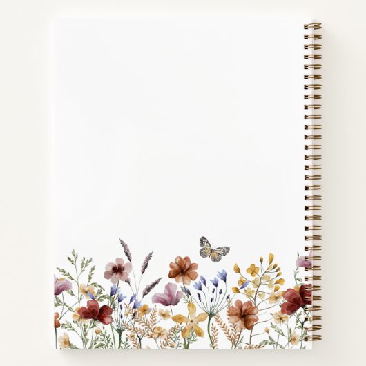 Boho Bloemen Notitieboek (Achterkant)