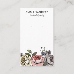 Boho Bloemen Oorbel Sieraden Display Kaarten Contactkaartje