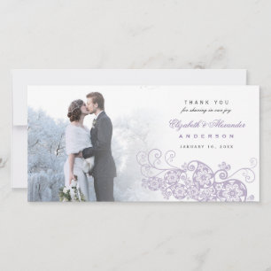 Boho bloemen paisley trouwkaart bedank foto kaart