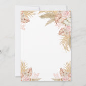 Boho Bloemen, Pampagras 75e Verjaardag Kaart (Achterkant)