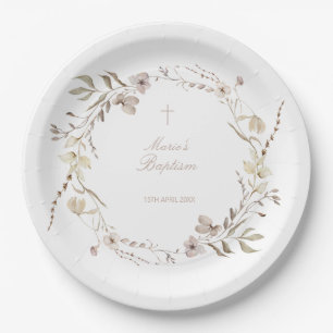 Boho bloemen papieren bord tafel decoratie