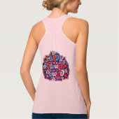 Boho Bloemen Power Grafiek Tanktop (Achterkant)
